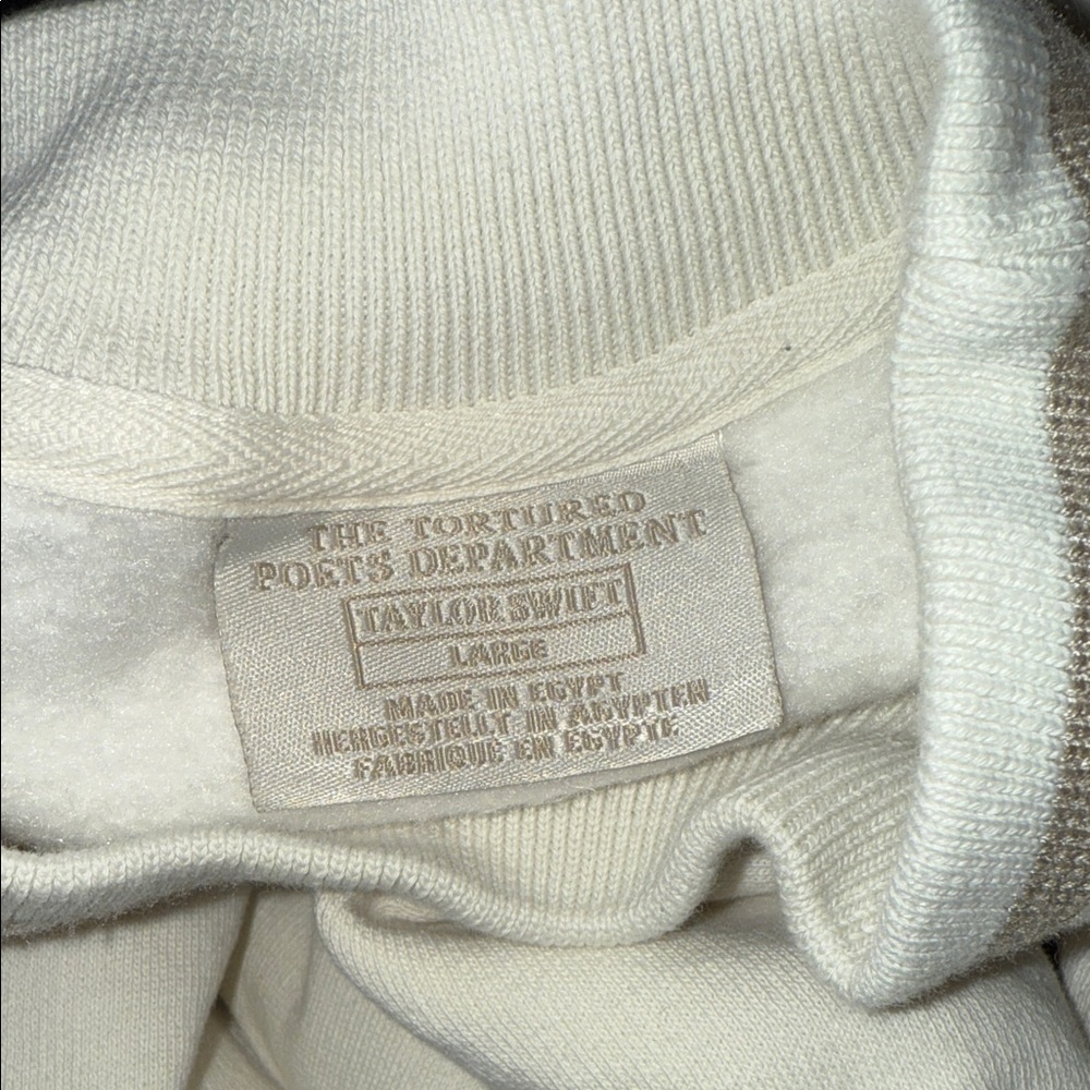 Taylor Swift Cream TTPD Crewneck Sweater - Picture 2 of 2